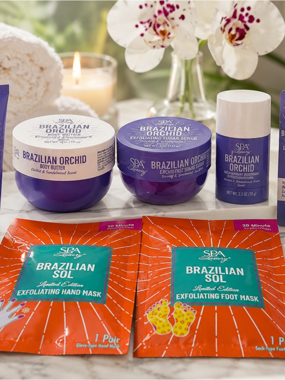 Spa Luxury Brazilian Orchid 7 piece set new